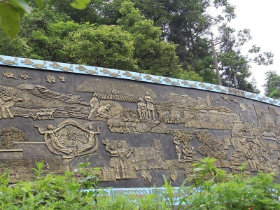 鄉村石雕文化墻 