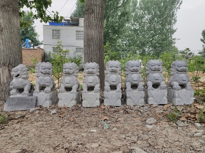  青石成品獅子 